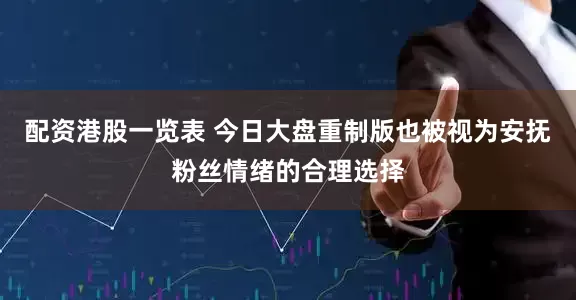 配资港股一览表 今日大盘重制版也被视为安抚粉丝情绪的合理选择